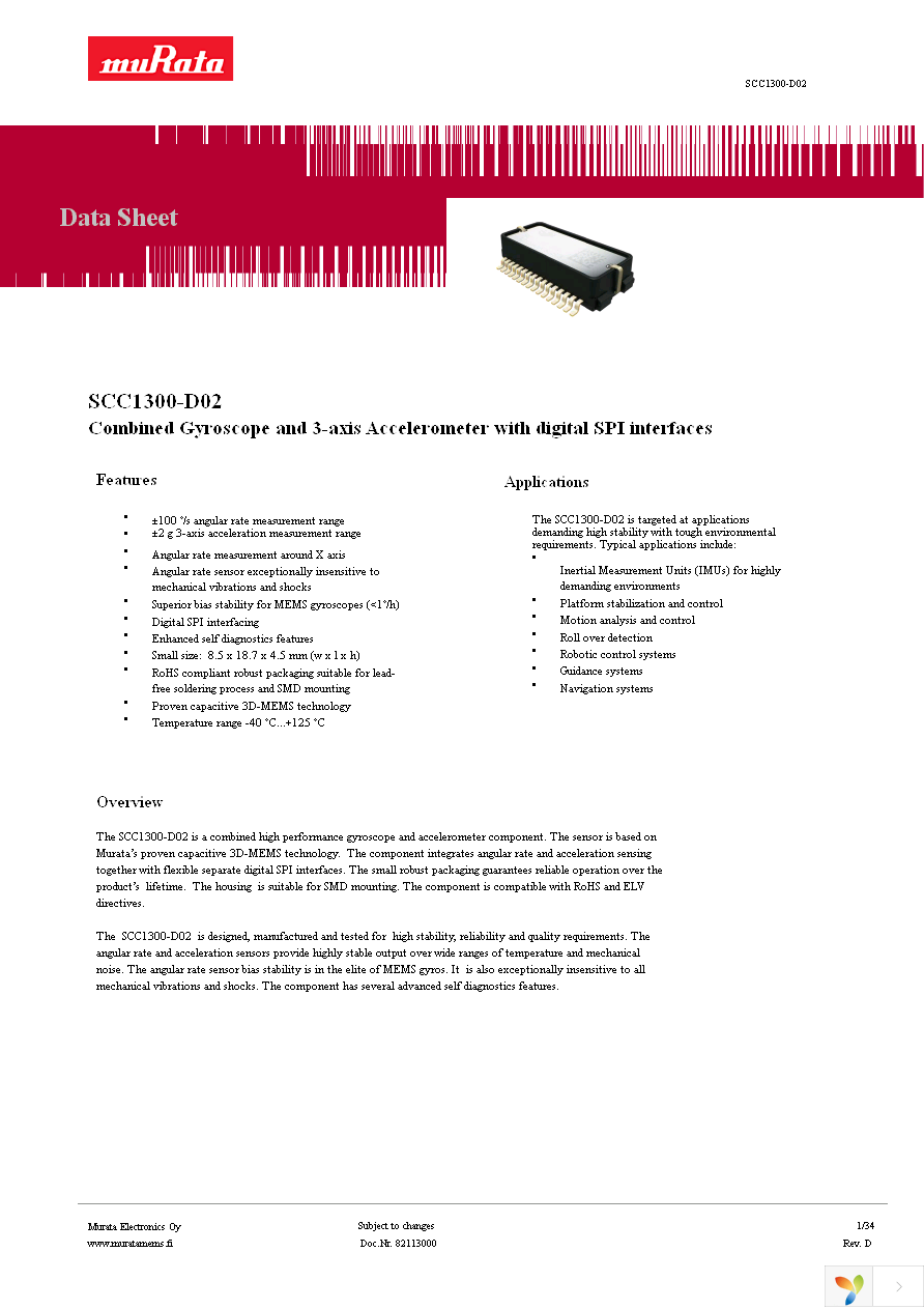 SCC1300-D02 PWB Page 1